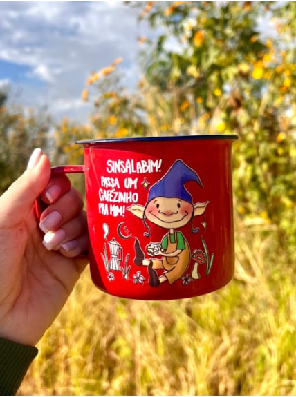 Caneca 450ml Duende Sinsalabim - Vermelha