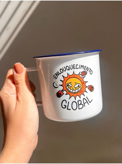 Caneca 450ml - Enlouquecimento Global - Branca