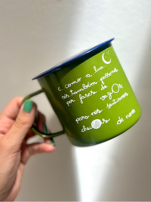 Caneca 450ml Fases da Lua - Verde
