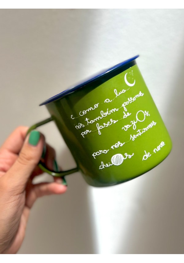 Caneca 450ml Fases da Lua - Verde