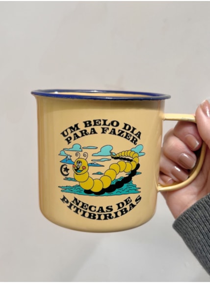 Caneca 450ml Necas de Pitibiribas - Amarela