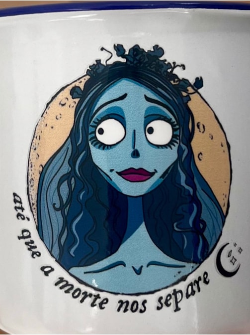 Caneca 450ml Noiva Cadáver Emily - Branca