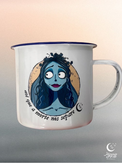 Caneca 450ml Noiva Cadáver Emily - Branca