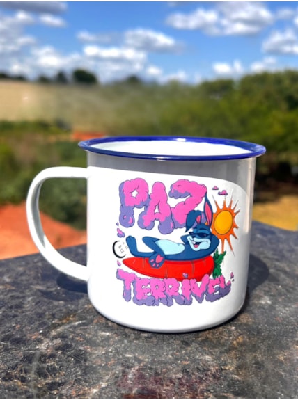 Caneca 450ml Paz Terrível - Branca