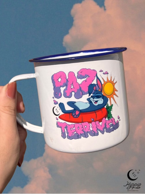 Caneca 450ml Paz Terrível - Branca