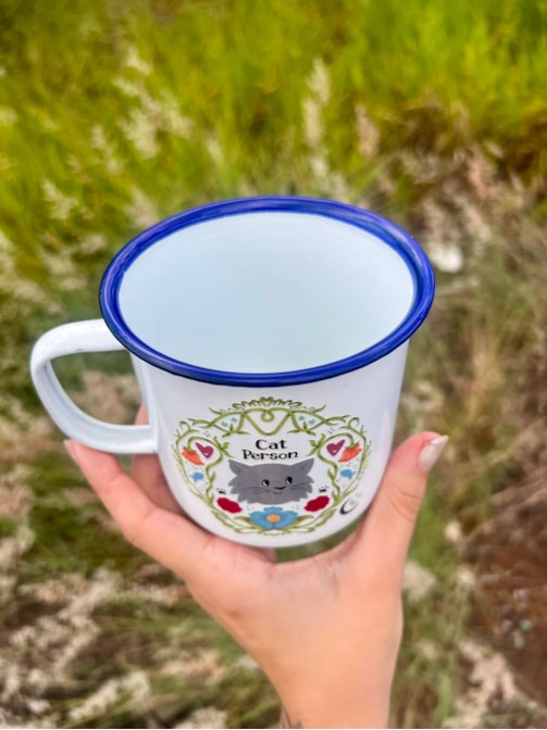 Caneca 450ml Personalidade de Gato - Branca