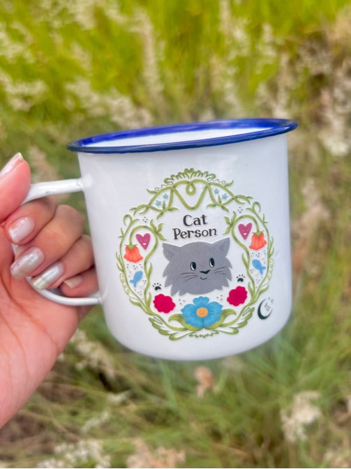 Caneca 450ml Personalidade de Gato - Branca