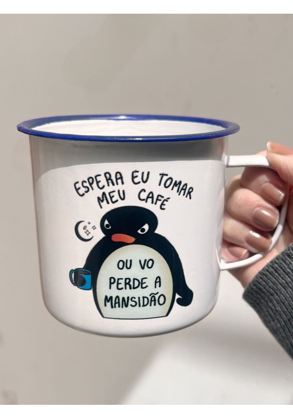 Caneca 450ml Pingu Mansidão - Branca