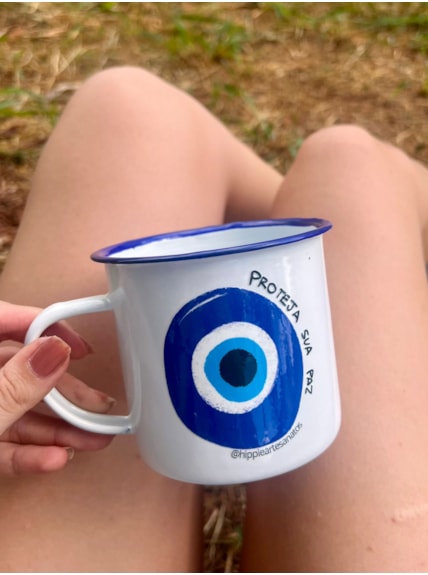 Caneca 450ml Proteja Sua Paz - Branca