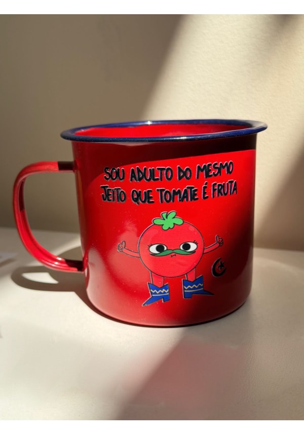 Caneca 450ml Sou adulto - Vermelha
