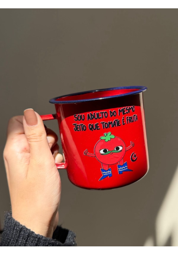 Caneca 450ml Sou adulto - Vermelha