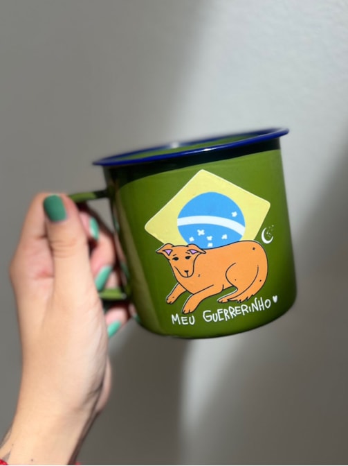 Caneca 450ml Vira Lata - Verde