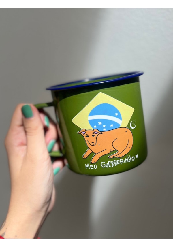 Caneca 450ml Vira Lata - Verde