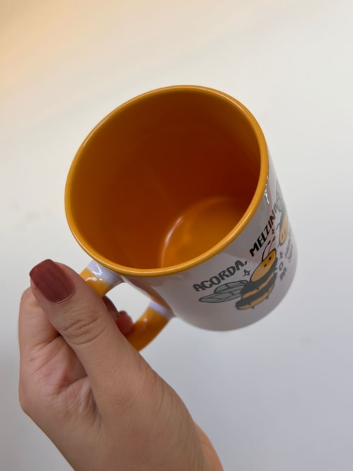 Caneca Acorda Melzin - Alça Amarela