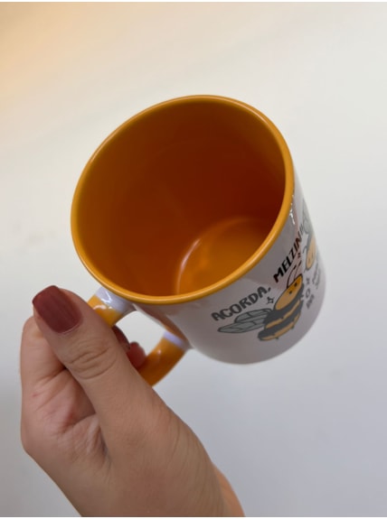 Caneca Acorda Melzin - Alça Amarela