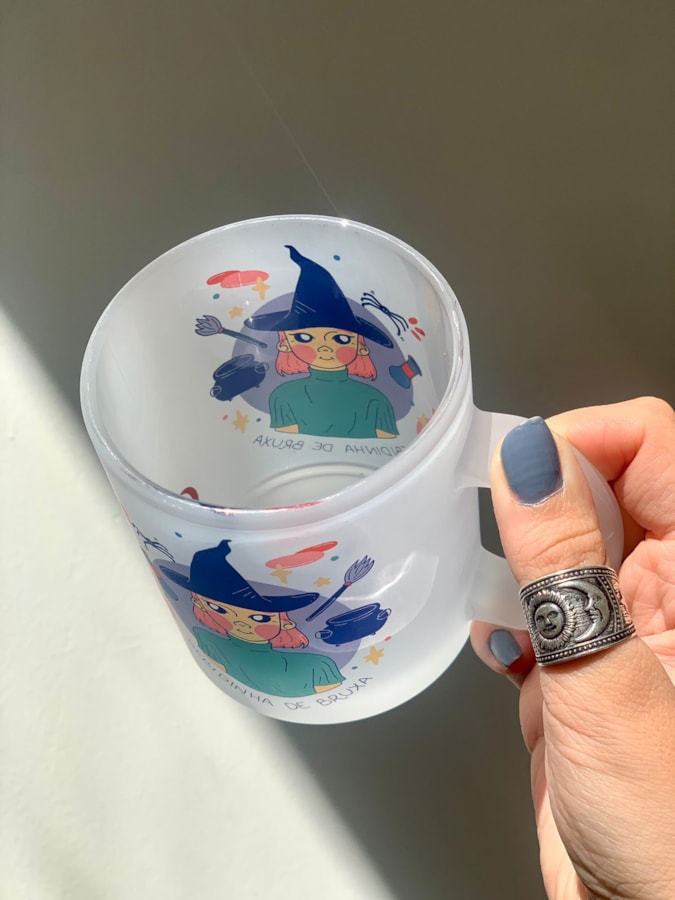 Caneca Bebidinha de Bruxa - Vidro Jateado — imagem 3