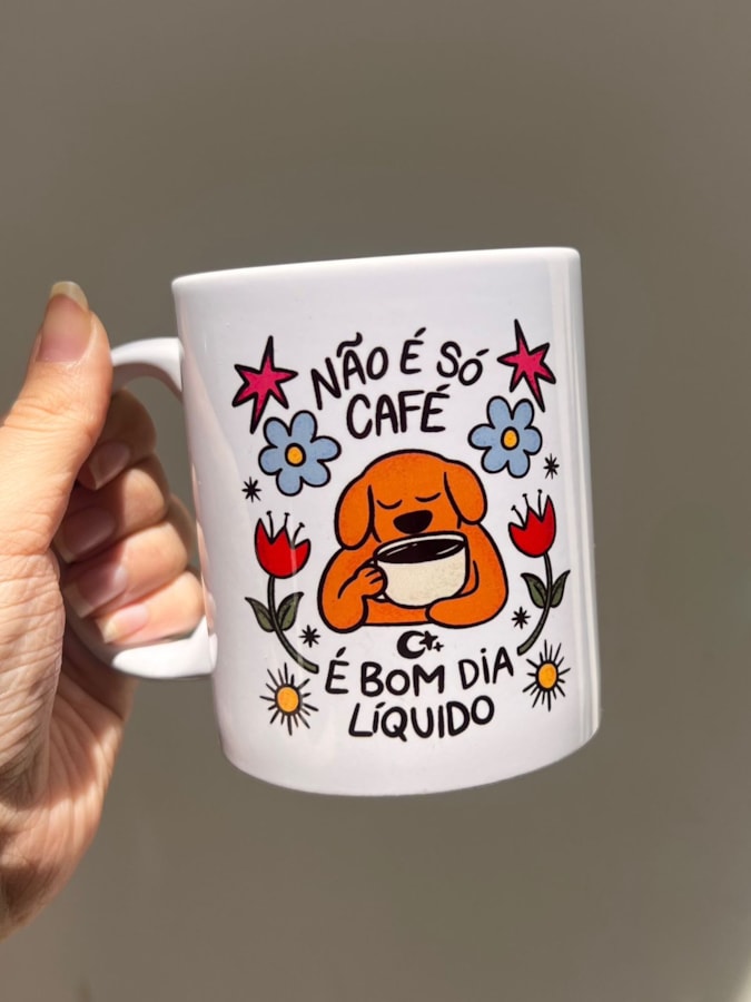 Caneca Café é Bom Dia líquido — imagem 1