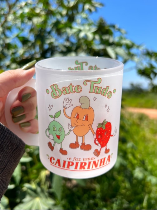 Caneca Caipirinha - Vidro Jateado