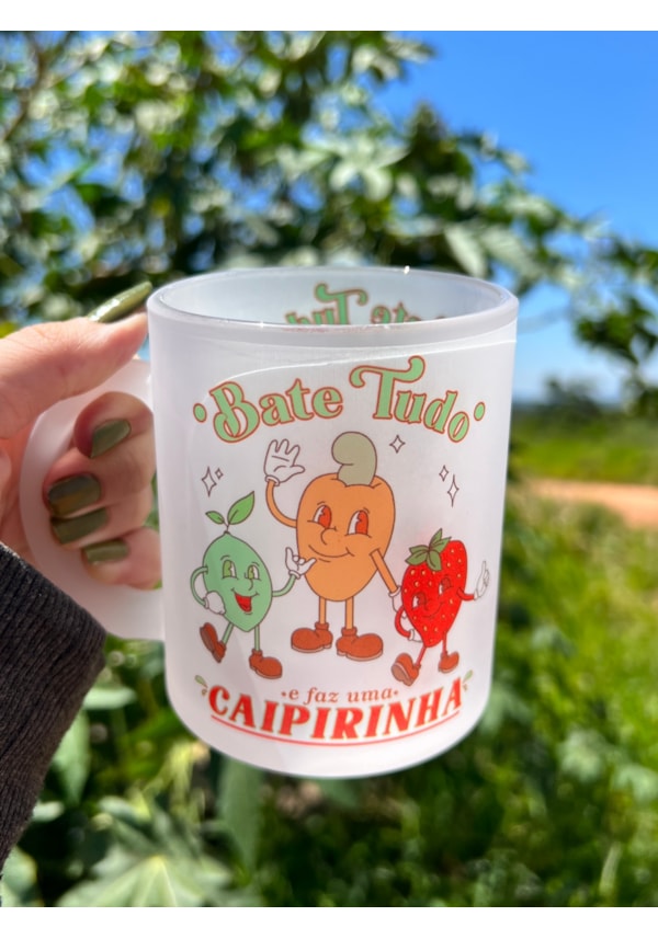Caneca Caipirinha - Vidro Jateado