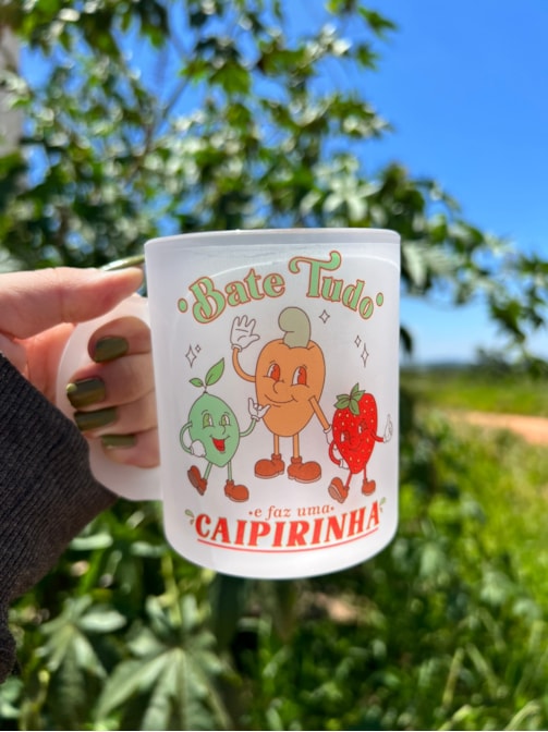 Caneca Caipirinha - Vidro Jateado