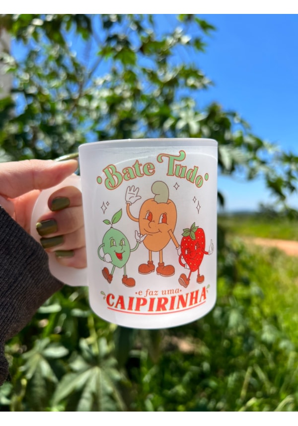 Caneca Caipirinha - Vidro Jateado