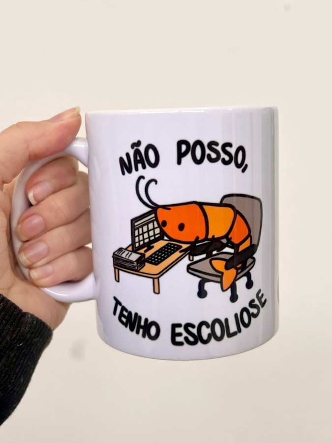 Caneca Camarão Escoliose - 325ml — imagem 2