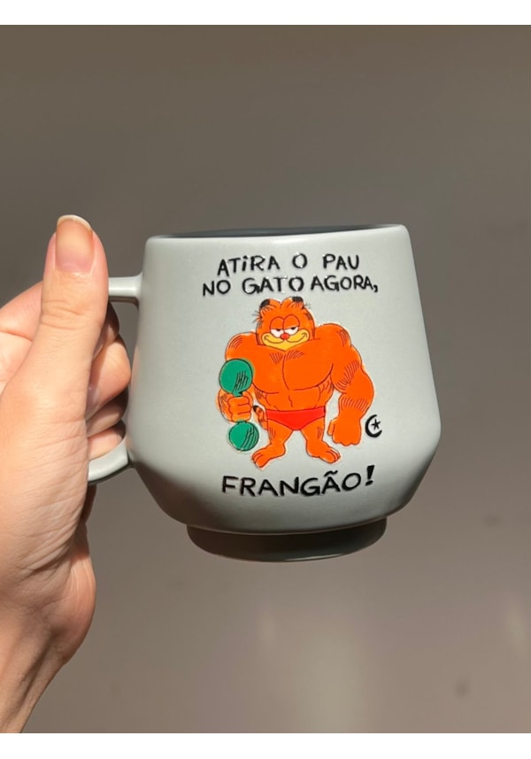 Caneca Cerâmica Hortelã - Garfield - 330ml