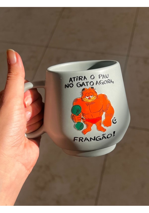 Caneca Cerâmica Hortelã - Garfield - 330ml