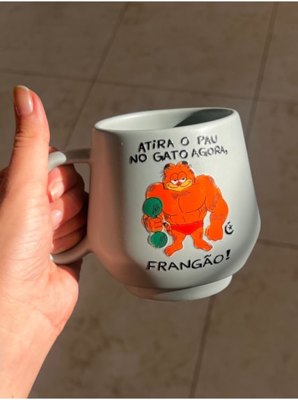 Caneca Cerâmica Hortelã - Garfield - 330ml