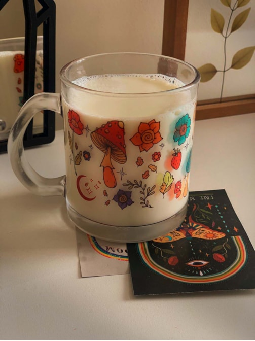 Caneca Cogumelos de Vidro