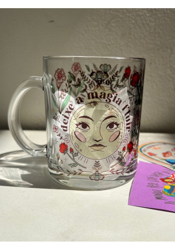 Caneca Deixe a Magia Fluir de Vidro