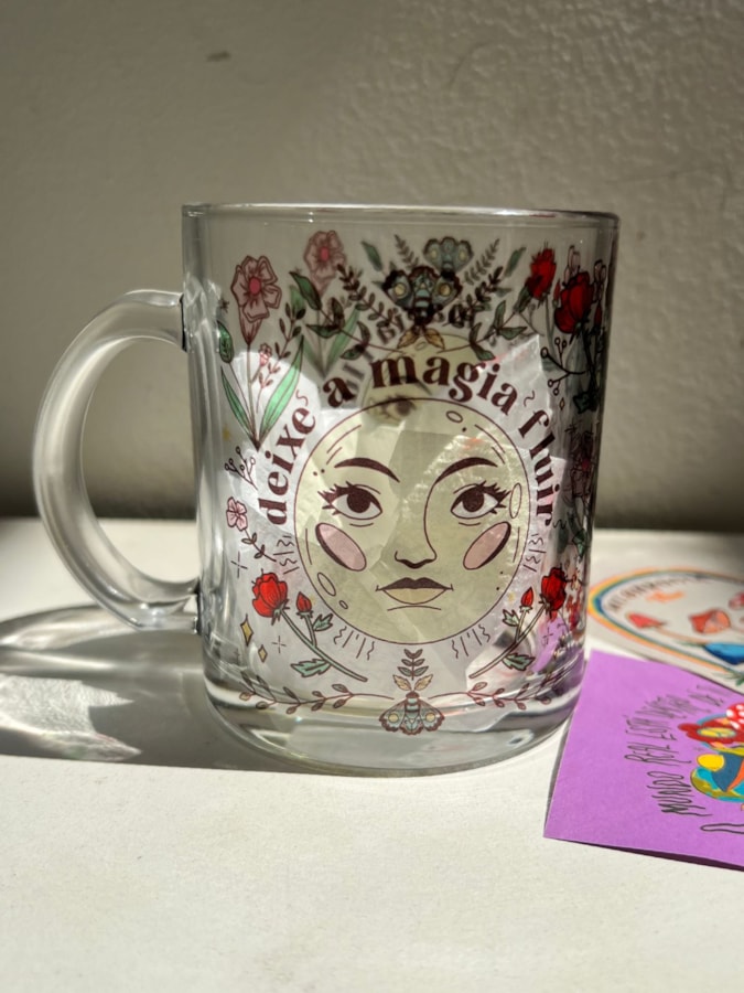 Caneca Deixe a Magia Fluir de Vidro — imagem 1
