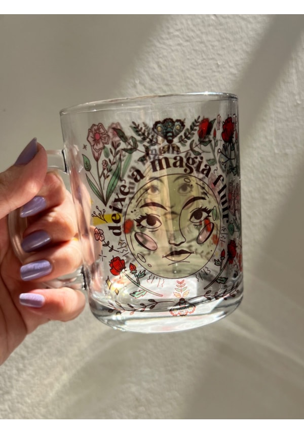Caneca Deixe a Magia Fluir de Vidro