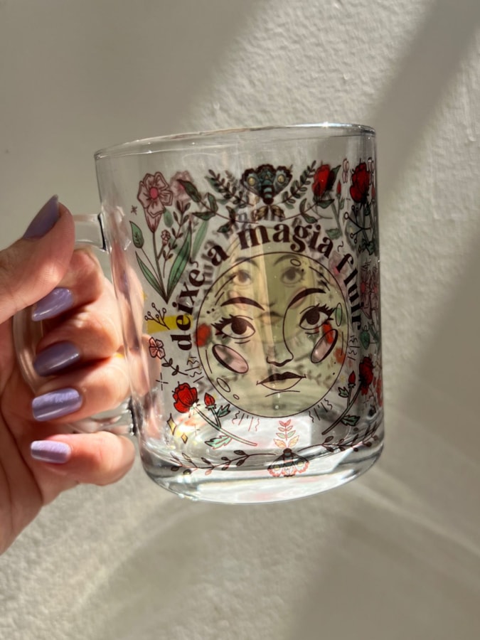 Caneca Deixe a Magia Fluir de Vidro — imagem 2