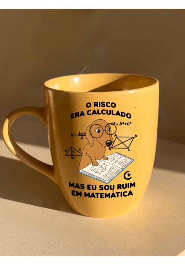 Caneca Estrelada Amarela - Risco calculado - 330ml