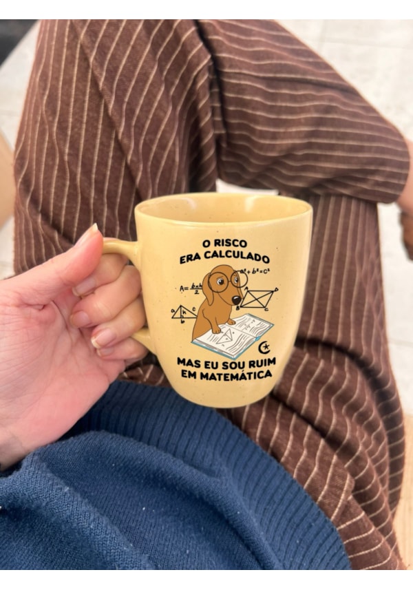 Caneca Estrelada Amarela - Risco calculado - 330ml