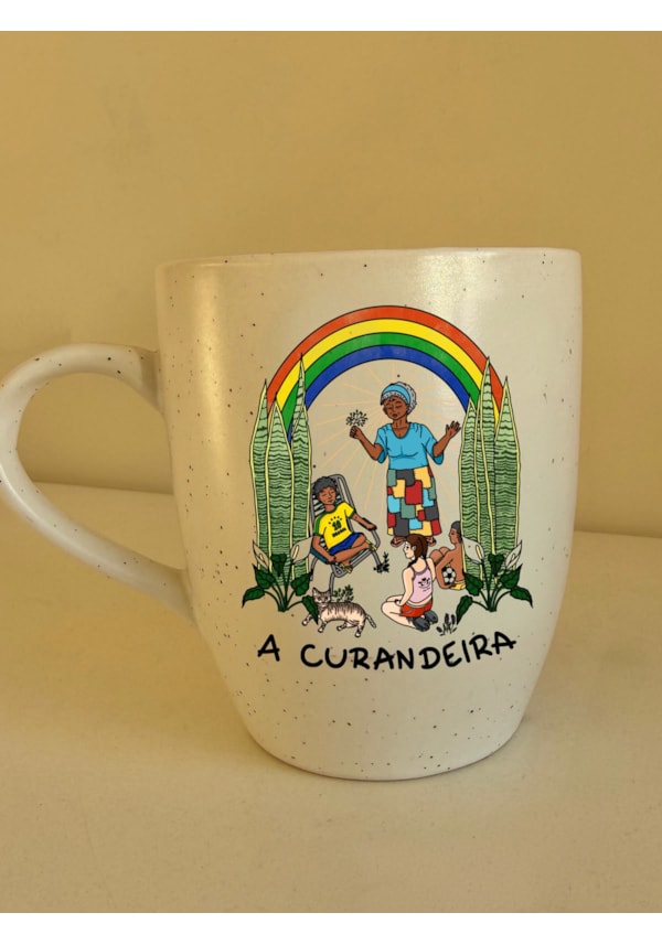 Caneca Estrelada Branca - A Curandeira - 330ml