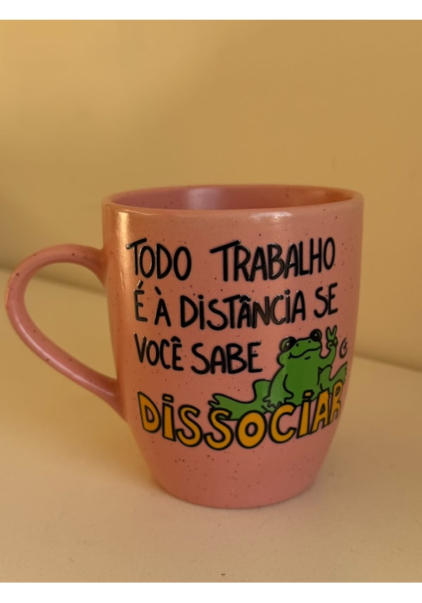 Caneca Estrelada Rosa - Dissociar - 330ml
