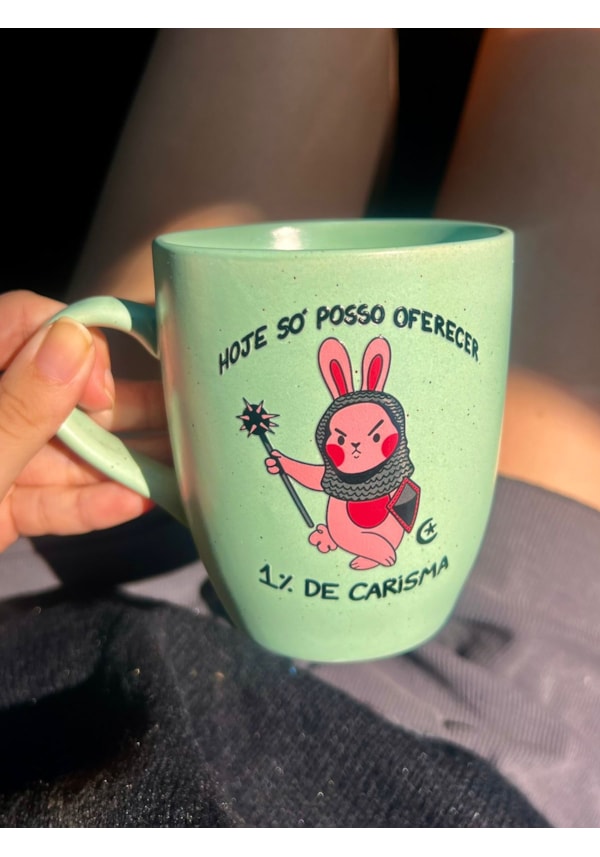Caneca Estrelada Verde - Coelho Carisma - 330ml