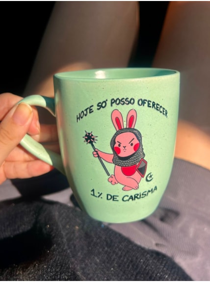 Caneca Estrelada Verde - Coelho Carisma - 330ml