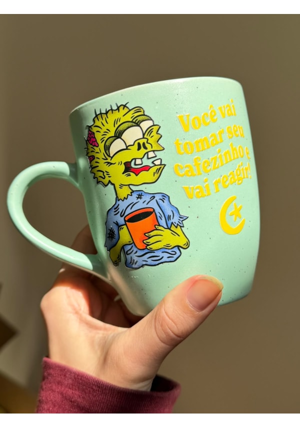 Caneca Estrelada Verde - Zumbi Café - 330ml
