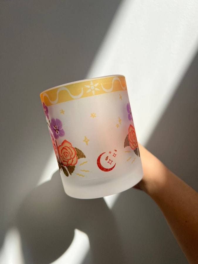 Caneca Flores Brasileiras - Vidro Jateado — imagem 3