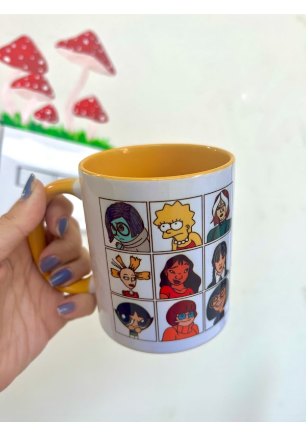 Caneca Garotas Cansadas - Alça Amarela