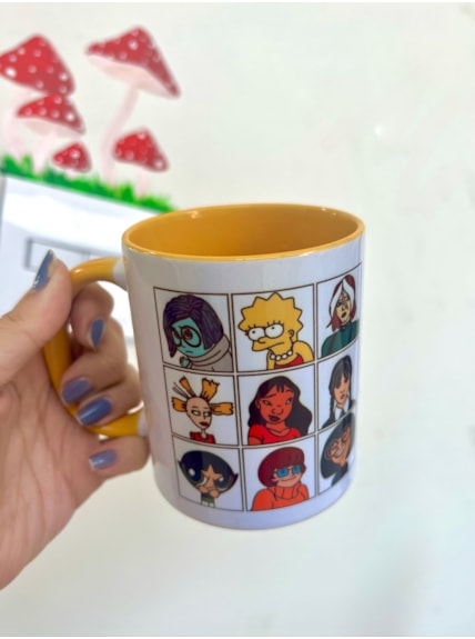 Caneca Garotas Cansadas - Alça Amarela