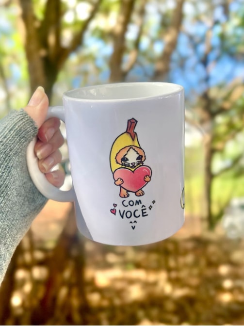 Caneca Gato Com e Sem Você