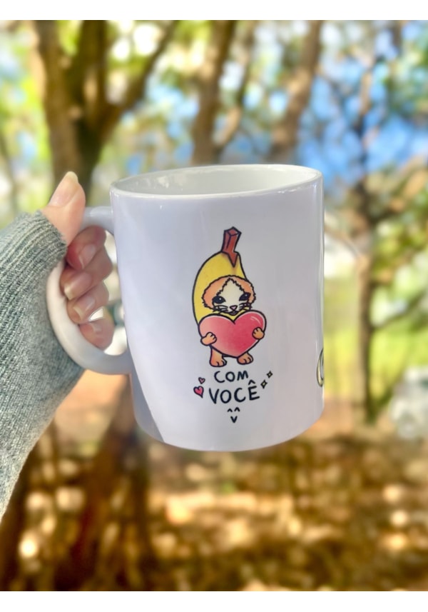Caneca Gato Com e Sem Você