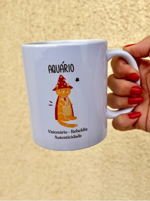 Caneca Gato de Aquário