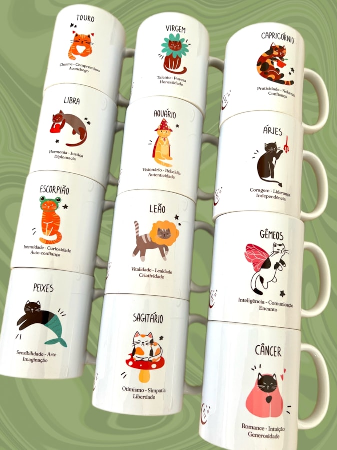 Caneca Gato de Aquário — imagem 2