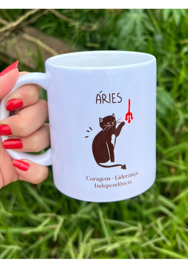 Caneca Gato de Áries