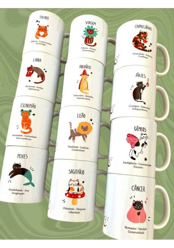 Caneca Gato de Áries